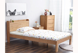 純實木兒童床，男孩女孩歐洲櫸木軟包床，簡約臥室1.2米小床
