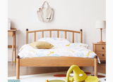 纯实木儿童床环保，欧洲榉木1.2米小床，简约男孩女孩单人床