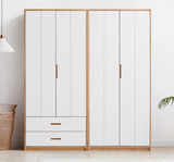 木衣柜，現代簡約儲物柜子，臥室家用組合大衣櫥