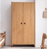 全实木儿童衣柜，现代简约衣橱，北欧家用卧室环保家具