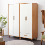 實木衣柜，輕奢臥室組合儲物柜，現代簡約小戶型衣櫥