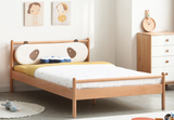 全實木兒童床，現代簡約男孩女孩臥室小床，北歐臥室環保家具