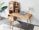 全實木書桌，簡約現代橡木電腦桌，書房書法桌，學生家用寫字臺