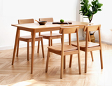 全实木餐桌椅组合,现代餐厅家用饭桌,北欧轻奢黑胡桃木桌子