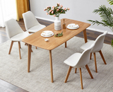 纯实木餐桌,全橡木餐台饭桌,环保餐桌椅组合,餐厅组装家具
