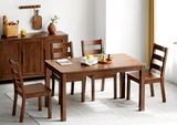全实木折叠桌,现代简约小户型餐桌椅组合,家用橡木折叠桌子