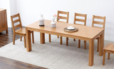 實木餐桌,可伸縮飯臺,北歐橡木圓桌,小戶型折疊桌子,餐廳家具