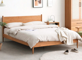 實木床現代簡約，主臥1.5米1.8雙人床，北歐橡木環保臥室家具
