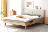 全實木床臥室1.8橡木北歐床，現代簡約1.5米主臥雙人床家具