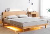 全實木床現代簡約橡木1.8米，1.5大床北歐小戶型臥室雙人床