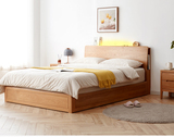 全实木床，卧室橡木简易北欧床，现代简约1.5米1.8主卧双人床