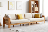 北欧实木沙发组合，现代休闲小户型，客厅单人三人位布艺沙发