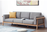 實木沙發，北歐小戶型橡木沙發組合，現代簡約新中式客廳家具