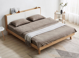 北欧全实木简约床1.8米，双人床1.5米橡木床，现代卧室木蜡油
