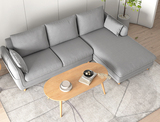 全實木沙發現代簡約，客廳橡木沙發，北歐小戶型實木沙發組合